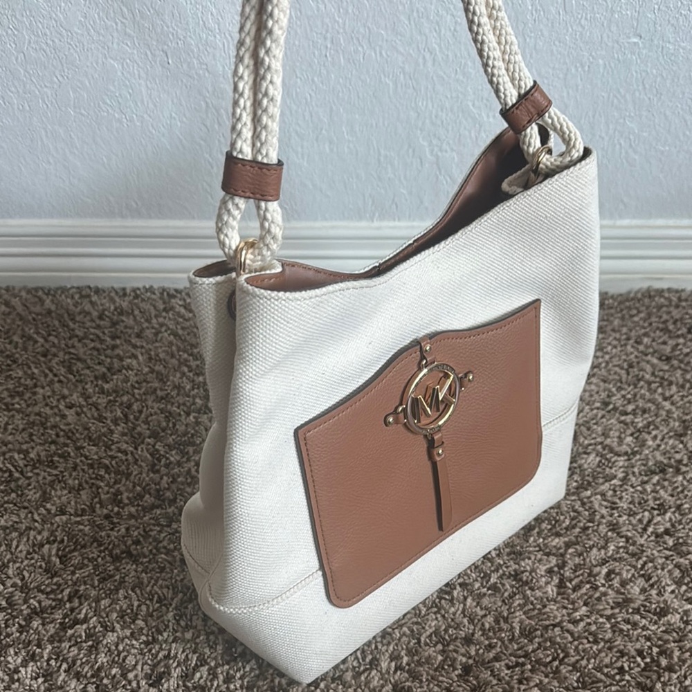 Michael Kors Cream and Brown Women's Bag - Picture 4 of 7